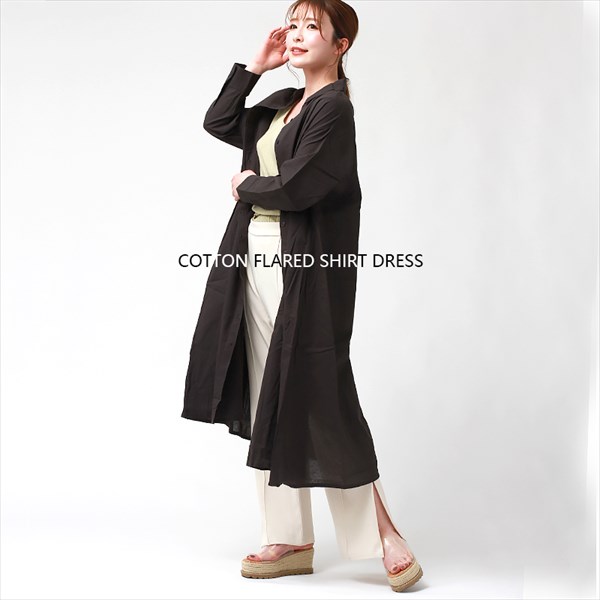 送料無料 シャツワンピース ロング シャツワンピ コットン 長袖 テント シャツ ワンピース レディース インド綿 ロング フレア オーバーサイズ フロントボタン サイドポケット 体型カバー かわいい カジュアル お出かけ デート 楽ちん ゆったり Ladies onepiece 白 オフホワイト カーキ グレー ベージュ 20代 30代 40代 大人 コーデ