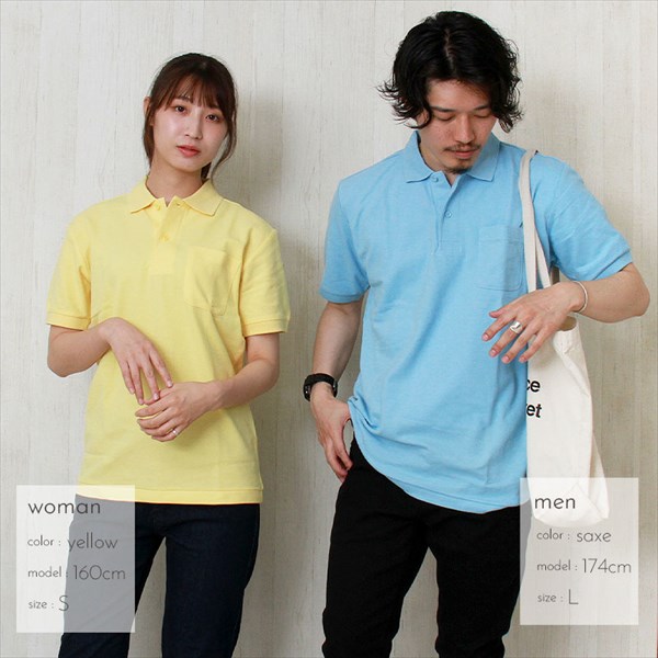 送料無料 ポロシャツ メンズ レディース 半袖 ポケット ポロ 無地 シンプル 大きいサイズ SS S M L XL 春 夏 秋 冬 作業着 吸汗 速乾 白 黒 グレー スポーツ かわいい お出かけ 楽ちん ゆったり Ladies tops 20代 30代 40代