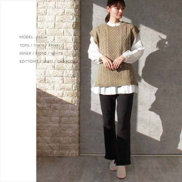 ケーブルニット ベスト セーター 2way ベルト付き ケーブル編み ニット ビックシルエット ニットベスト レディース 暖か オーバーシルエット ボリューム感 体系カバー おしゃれ おすすめ かわいい 可愛い オフィスカジュアル お出かけ デート 楽ちん ゆったり Ladies tops knit ブラック 黒 カーキ ベージュ 20代 30代 40代 大人 コーデ