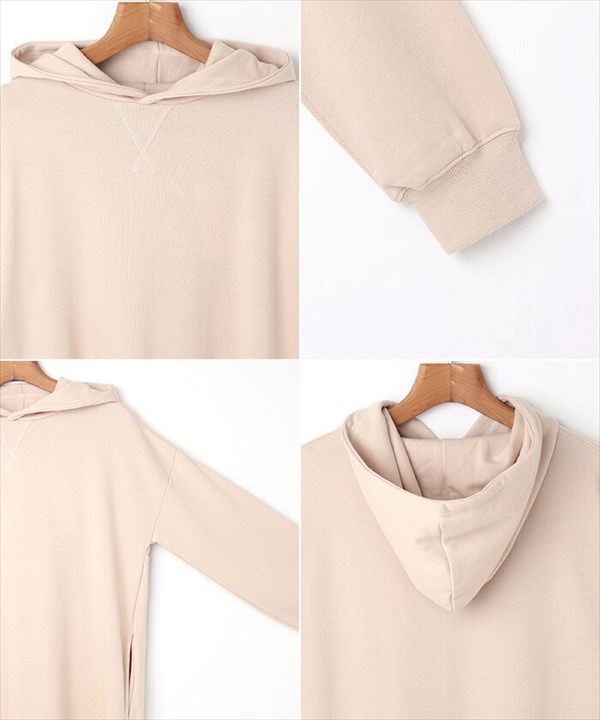 パーカーワンピース フード付きワンピース ミニ裏毛 フード付き 長袖 スウェットワンピース ロング スウェット スエット パーカー ワンピース レディース