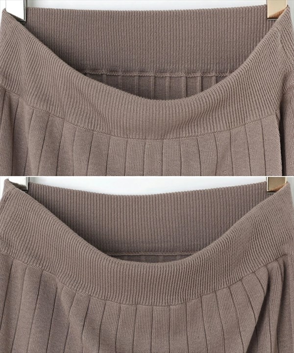 ニットスカート ロング タイト ラップ リブ ニット スカート ラップスカート 防寒 ウエストゴム レディース ストレッチ タイトシルエット スタイルアップ