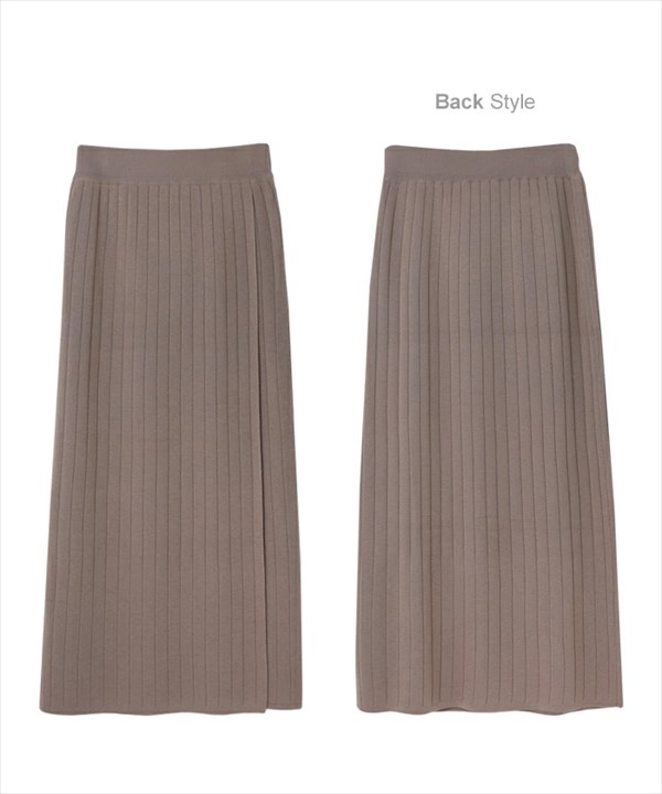 ニットスカート ロング タイト ラップ リブ ニット スカート ラップスカート 防寒 ウエストゴム レディース ストレッチ タイトシルエット スタイルアップ