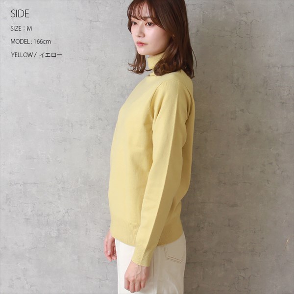 タートルネック ニット ベーシック 長袖 ニットセーター トップス タートルネックセーター レディース ニットプルオーバー ハイゲージ アクリル ナイロン M/Lサイズ