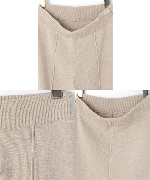 送料無料 総針 センタータック ワイド ニットパンツ ウエストゴム レディース 美シルエット リラックス 春 秋 冬 オフィスカジュアル かわいい お出かけ デート 楽ちん ゆったり Ladies 20代 30代 40代