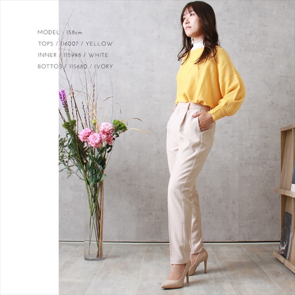 送料無料 背中リボン 天竺編み リネンタッチ アクリル 長袖 ニットトップス レディース ラウンドネック ギャザー袖 体型カバー カジュアル シンプル 上品 春 秋 オフィスカジュアル かわいい お出かけ デート 楽ちん ゆったり Ladies 20代 30代 40代