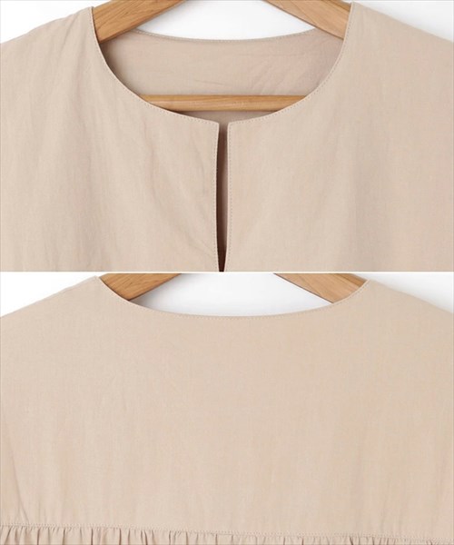 送料無料 ワッシャー コットン Aライン ロング ワンピース レディース 長袖 ナチュラル オーバーサイズ キーネック 体型カバー シワ感 ギャザー 春 夏 秋 オフィスカジュアル かわいい お出かけ デート 楽ちん ゆったり Ladies 20代 30代 40代