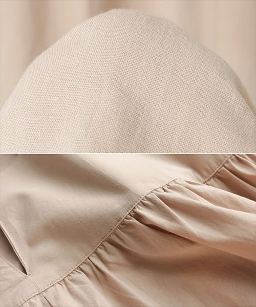 送料無料 ワッシャー コットン Aライン ロング ワンピース レディース 長袖 ナチュラル オーバーサイズ キーネック 体型カバー シワ感 ギャザー 春 夏 秋 オフィスカジュアル かわいい お出かけ デート 楽ちん ゆったり Ladies 20代 30代 40代