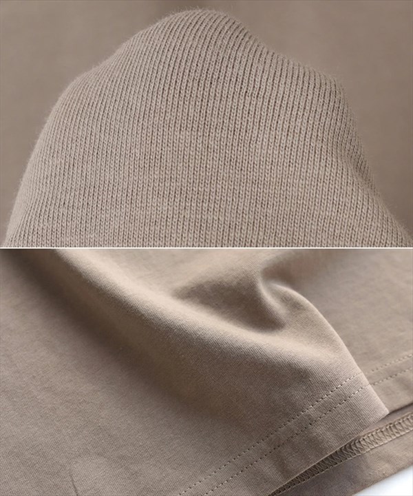 送料無料 コットン天竺 背中タック フレンチスリーブ Tシャツ ワンピース レディース シンプル クルーネック スリット 春 夏 秋 オフィスカジュアル かわいい お出かけ デート 楽ちん ゆったり Ladies 20代 30代 40代