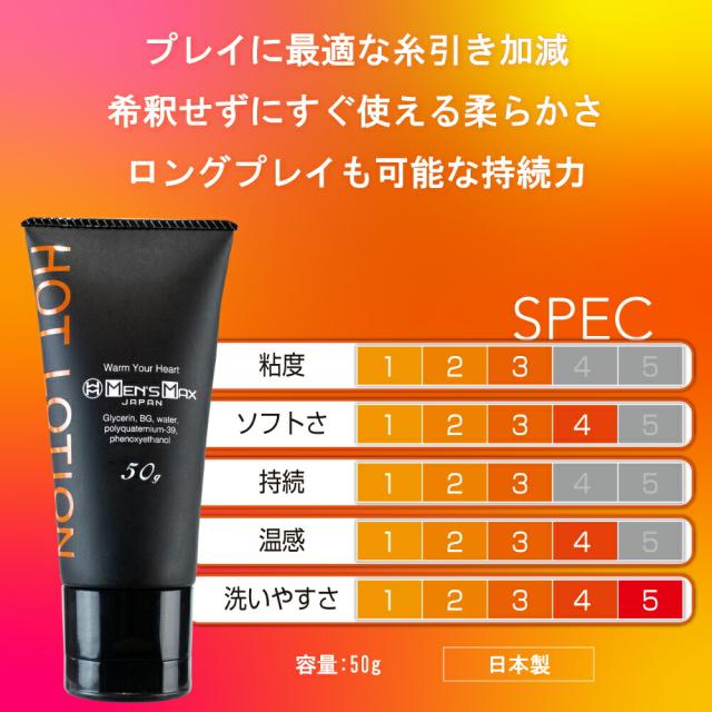 MEN'S MAX ホットローション 温感タイプ 日本製 スムース 潤滑ローション メンズマックス