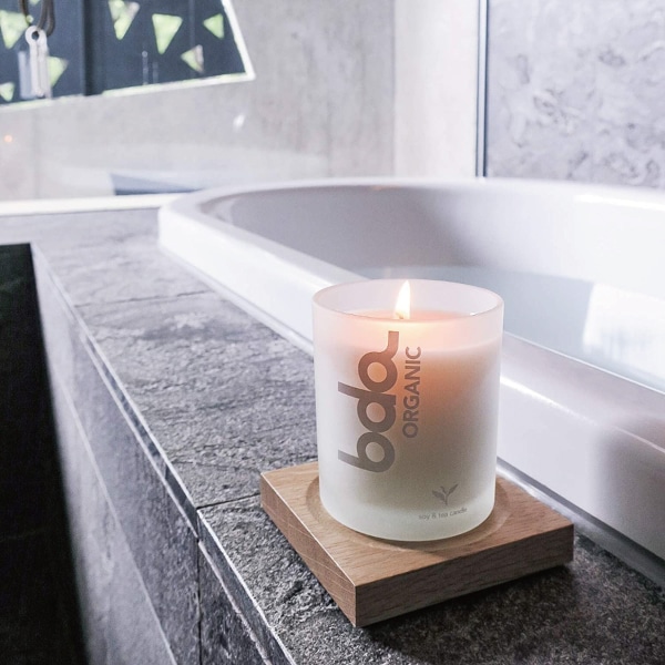 bda Organic ソイ＆ティーキャンドル 180g アロマキャンドル ゼラニウム＆シダーウッド 大豆ワックス 香り長持ち 日本製
