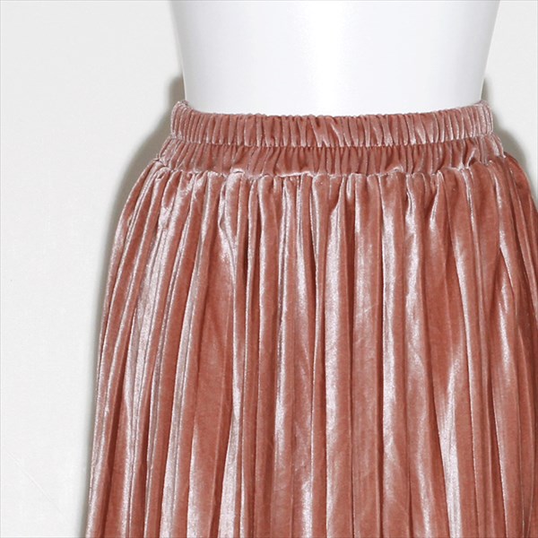 ベロアプリーツスカート シンプル ベロア オフィスカジュアル スカート ロング 秋冬 プリーツスカート レディース かわいい マキシスカート お出かけ デート マキシ丈スカート 楽ちん Ladies womans bottoms skirt 黒 ブラック ダークブルー グレー ディープグリーン キャメル  ピンク ベージュ 大人 20代 30代 40代 コーデ