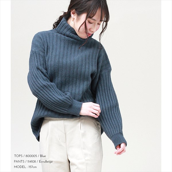 タートルネック バルーン袖 ニット バルーンスリーブ ボトルネック プルオーバー タートルネックセーター トップス リブニット ボリューム袖 ハイネック セーター レディース ゆったり 体型カバー リラックス かわいい お出かけ デート 暖か 秋 冬 楽ちん Ladies womans tops knit ホワイト ブラウン ブルー 茶色コーデ 大人 20代 30代 40代 コーデ
