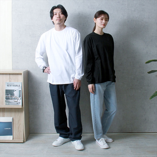 送料無料 Tシャツ 長袖 メンズ レディース ティーシャツ カットソー 長袖tシャツ ルームウェア 無地 シンプル ビッグTシャツ 大きいサイズ オーバーサイズ スポーツ アウトドア S M L XL LL 部屋着 黒 ブラック 白 ホワイト カジュアル リラックス ロング ロンT 楽ちん ゆったり Ladies mens tops tshirt 20代 30代 40代