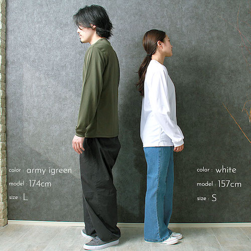 送料無料 長袖 Tシャツ 長袖Tシャツ メンズ レディース トップス 無地 ドライ シンプル 大きいサイズ ロンT リブ ロングスリーブ ペア イベント ユニフォーム SS S M L LL オールシーズン 春 夏 秋 冬 作業着 吸汗 速乾 白 黒 グレー スポーツ カジュアル かわいい お出かけ 楽ちん ゆったり Ladies mens tops 20代 30代 40代