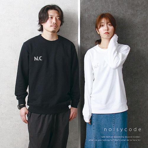 送料無料 noisycode ワンポイント スウェット トレーナー オリジナル レディース メンズ ブランド デザインパーカー ペア 綿100% 長袖 おしゃれ プリント ロゴ 文字 英字 ベーシック シンプル トップス ペアルック ユニセックス 大きいサイズ S M L XL 2XL 小さいサイズ 服 おもしろ お洒落 楽ちん ゆったり Ladies mens tops ブラック 黒 ホワイト 白 グレー ネイビー 20代 30代 40代 大人 コーデ