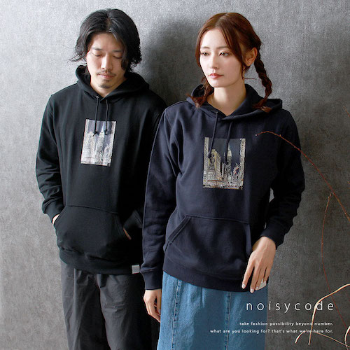 noisycode トップス パーカー オリジナル レディース メンズ ブランド デザインパーカー フォトプリント フォト プリント プリントパーカー ペア 綿100% 長袖 おしゃれ プリント ロゴ ベーシック トップス ペアルック ユニセックス 大きいサイズ オーバーサイズ XS S M L XL 2XL 小さいサイズ 服 おもしろ お洒落 楽ちん ゆったり Ladies mens parker ブラック 黒 ホワイト 白 グレー ネイビー 20代 30代 40代 大人 コーデ 送料無料