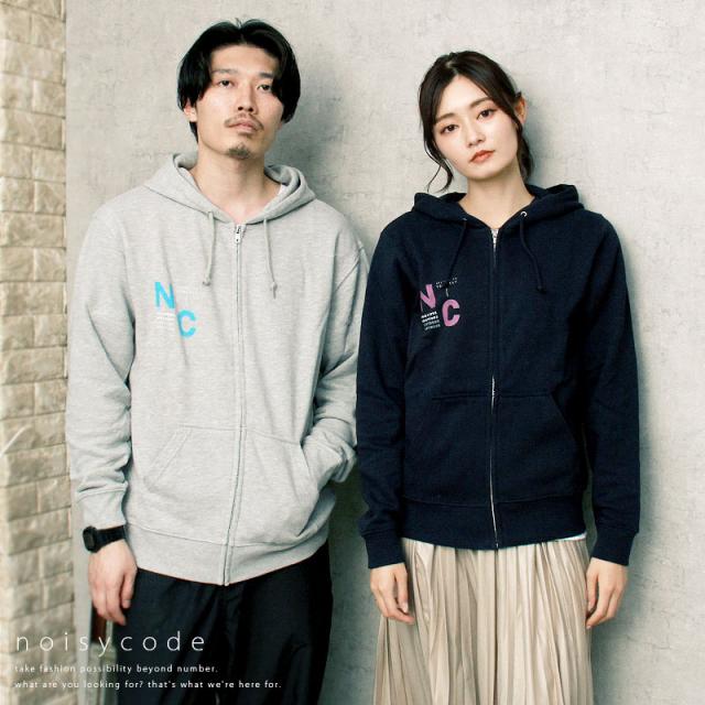 送料無料 noisycode ジップアップパーカー ジップ パーカー レディース 綿100% メンズ 長袖 ブラウンロゴ n.c. カレッジロゴ オリジナル ジップパーカー フーディー フード スウェット トレーナー ジップアップ パーカ フード付きトレーナー デザイン ロゴ プリント 英字 カレッジ おしゃれ ペア 家族 お揃い トップス ペアルック ユニセックス 大きいサイズ sサイズ 小さいサイズ 服 お出かけ 楽ちん man mens レデイース Ladies womans tops 黒 ブラック 白 ホワイト 20代 30代 40代 大人 コーデ