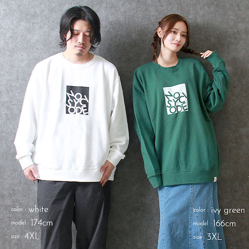 noisycode トップス トレーナー スウェット オリジナル レディース メンズ ブランド デザイントレーナー プリント ペア 綿100% 長袖 分厚い 厚い 冬 秋 9.7オンス おしゃれ プリント ロゴ ベーシック トップス ペアルック ユニセックス 大きいサイズ オーバーサイズ 3XL 4XL 服 おもしろ お洒落 楽ちん ゆったり Ladies mens parker ブラック 黒 グレー ホワイト 白 グリーン 緑 20代 30代 40代 大人 送料無料