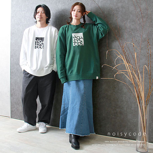 noisycode トップス トレーナー スウェット オリジナル レディース メンズ ブランド デザイントレーナー プリント ペア 綿100% 長袖 分厚い 厚い 冬 秋 9.7オンス おしゃれ プリント ロゴ ベーシック トップス ペアルック ユニセックス 大きいサイズ オーバーサイズ 3XL 4XL 服 おもしろ お洒落 楽ちん ゆったり Ladies mens parker ブラック 黒 グレー ホワイト 白 グリーン 緑 20代 30代 40代 大人 送料無料