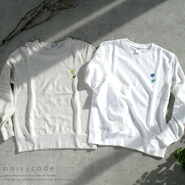 送料無料 noisycode スウェット キッズ 女の子 男の子 かわいい 綿100% スエット 長袖 チューリップ 花 絵 家族 お揃い オリジナル プルオーバー トレーナー デザイン ロゴ ライトトレーナー プリント 英字 カレッジ おしゃれ トップス ペアルック ユニセックス 大きいサイズ sサイズ 小さいサイズ 服 お出かけ 楽ちん man mens Ladies womans tops 黒 ブラック 白 ホワイト 20代 30代 40代 大人 コーデ
