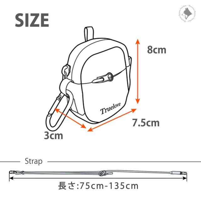 Truelove ショルダーポーチ サイズ 幅7.5cm 高さ8cm 奥行3cm ストラップ75-135cm TLB2183