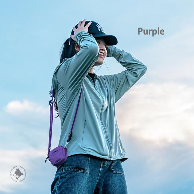 Truelove ショルダーポーチ パープル 肩掛け 着用イメージ アクティブシーン TLB2183