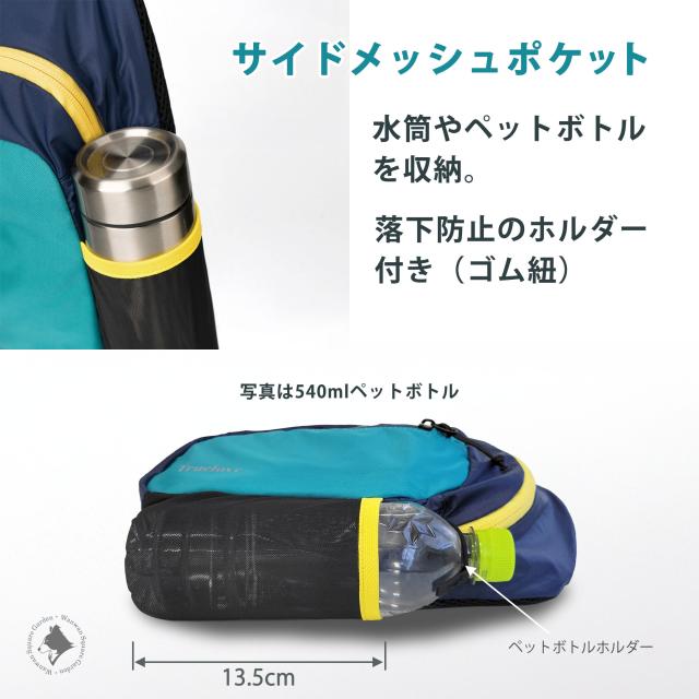 ボディバッグ サイドメッシュポケット ペットボトル収納