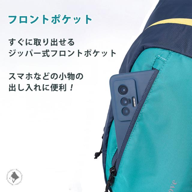 ボディバッグ フロントジッパーポケット 小物収納