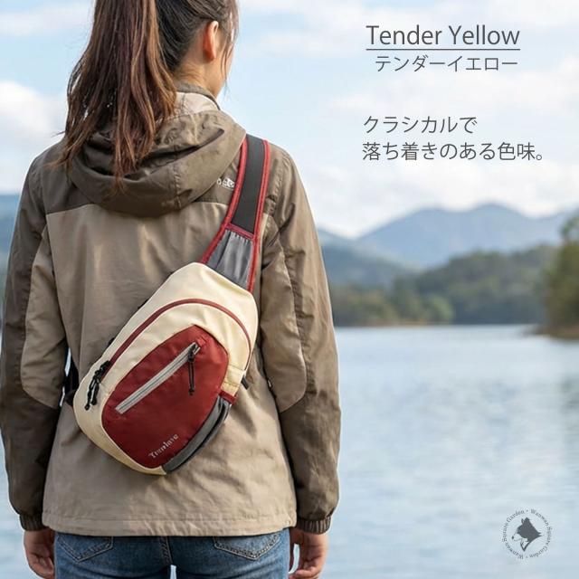 ボディバッグ ショルダーバッグ クロスボディバッグ ブラック 着用イメージ