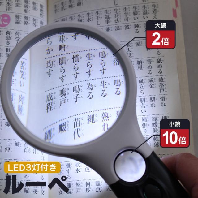 ルーペ 3LED付き