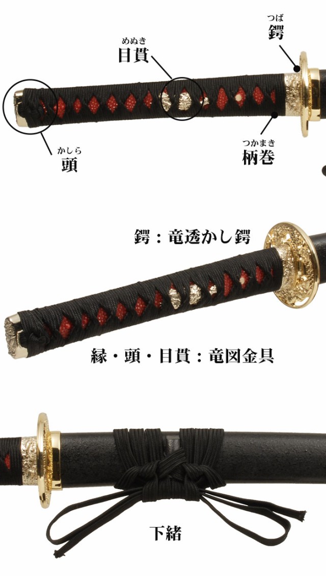 Amazon.co.jp: 模造刀-美術刀 ミニミニ竜3点セット(彫金・紺)刀
