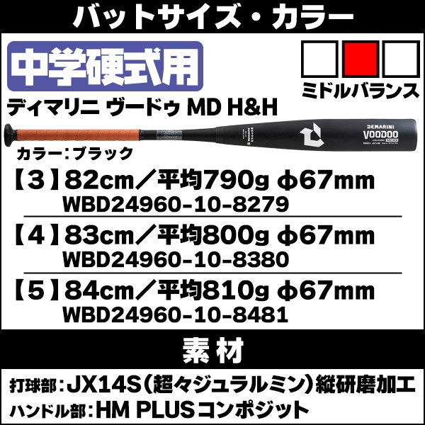 中学硬式バット / ヴードゥ ディマリニ 硬式 バット 金属