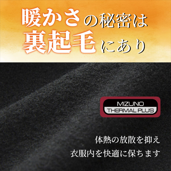 ミズノ 野球 アンダーシャツ 冬用 裏起毛 ハイネック 長袖 暖かい インナー mizuno