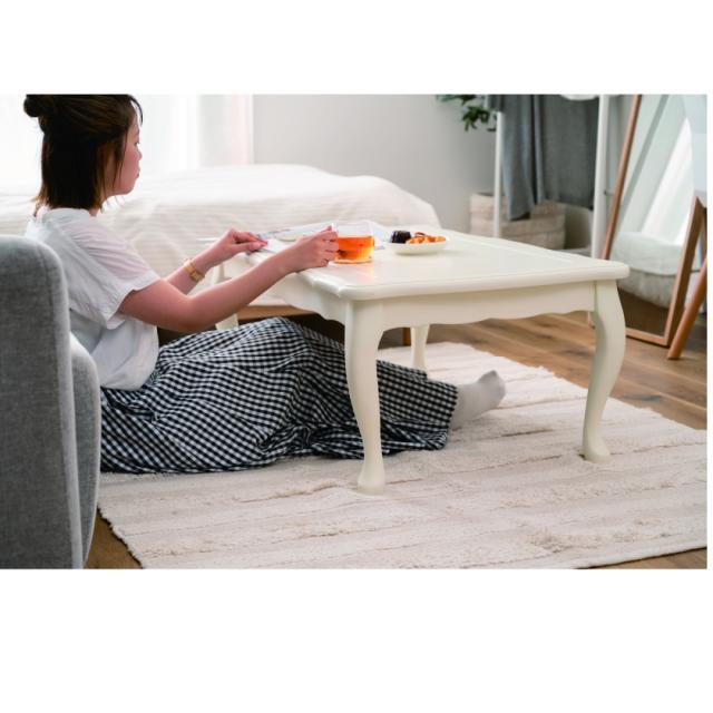 美品 アンティーク 猫脚 こたつテーブル 三聖 折れ脚猫こたつテーブル アンティークテーブル 大型