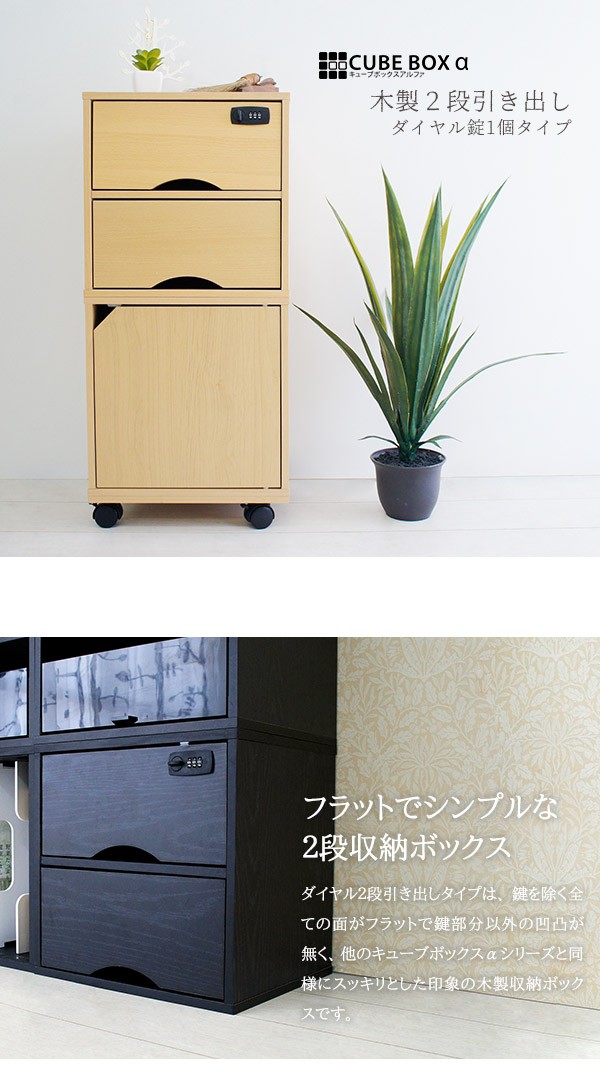 お歳暮 のし ダイヤル錠付き 鍵付き 収納ボックス キューブボックスα 文房具・ステーショナリー