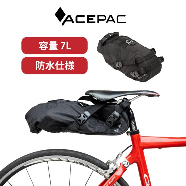 定価¥11,000 新品未使用品ACEPAC 自転車サドルバッグ　グレー 並行輸入品】ACEPAC 自転車 ロードバイク サドルバッグ 防水 大