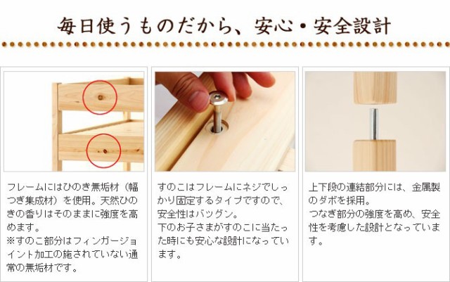 超激安新作 ひのき二段ベッド 北欧風2段ベッド 広島県 府中家具の通販はau PAY マーケット - 家具のインテリアオフィスワン|商品ロットナン すのこベッド 木製 ナチュラル NH01B-HKN 国産 シングルベッド 爆買い新品