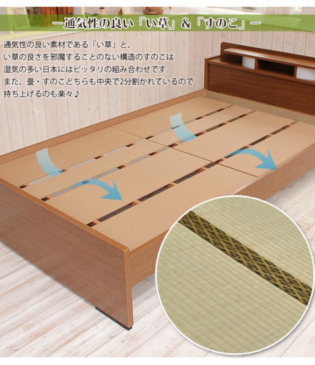 限定SALE 畳ベッド シングル 引き出し無しbr棚付き 照明付き 宮付き コンセント付き たたみベッド タタミ すのこ 畳ベッドの通販はau PAY マーケット - 家具のインテリアオフィスワン|商品ロットナン 低価再入荷