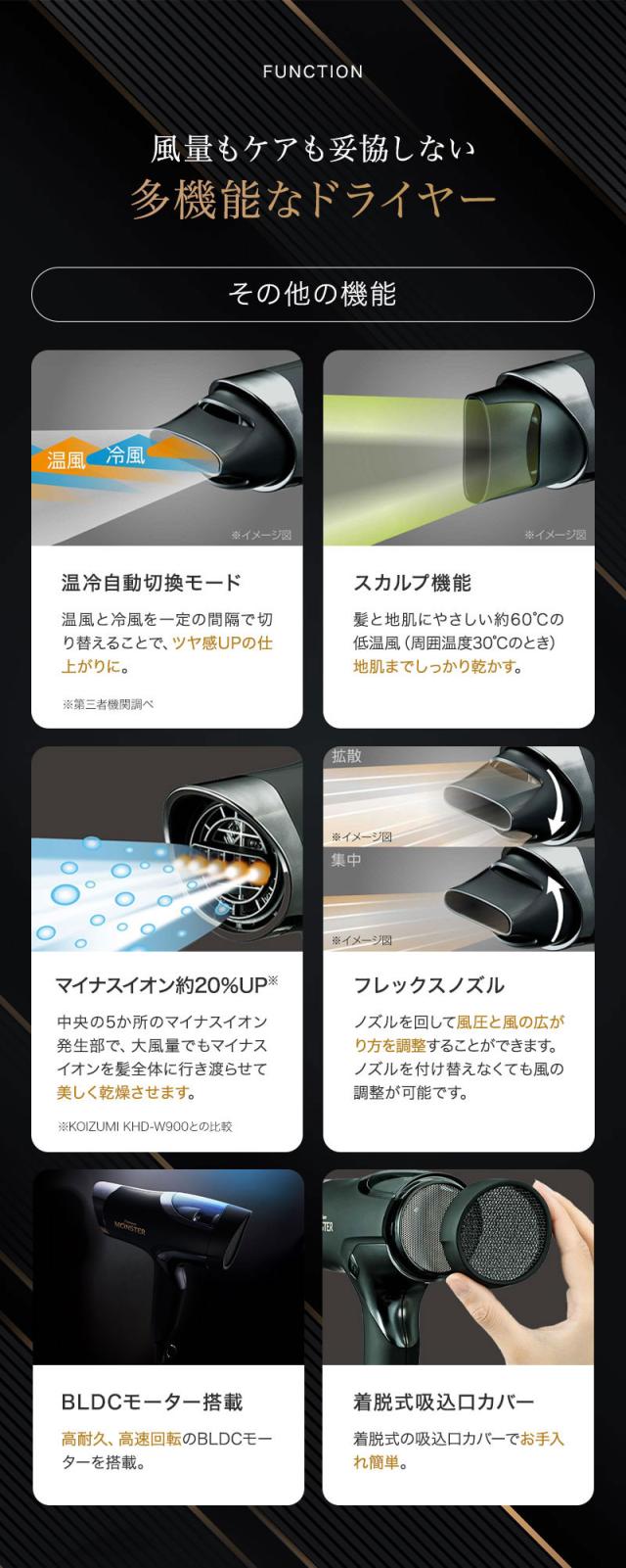 Monster モンスター ダブルファンドライヤー KHD-W990