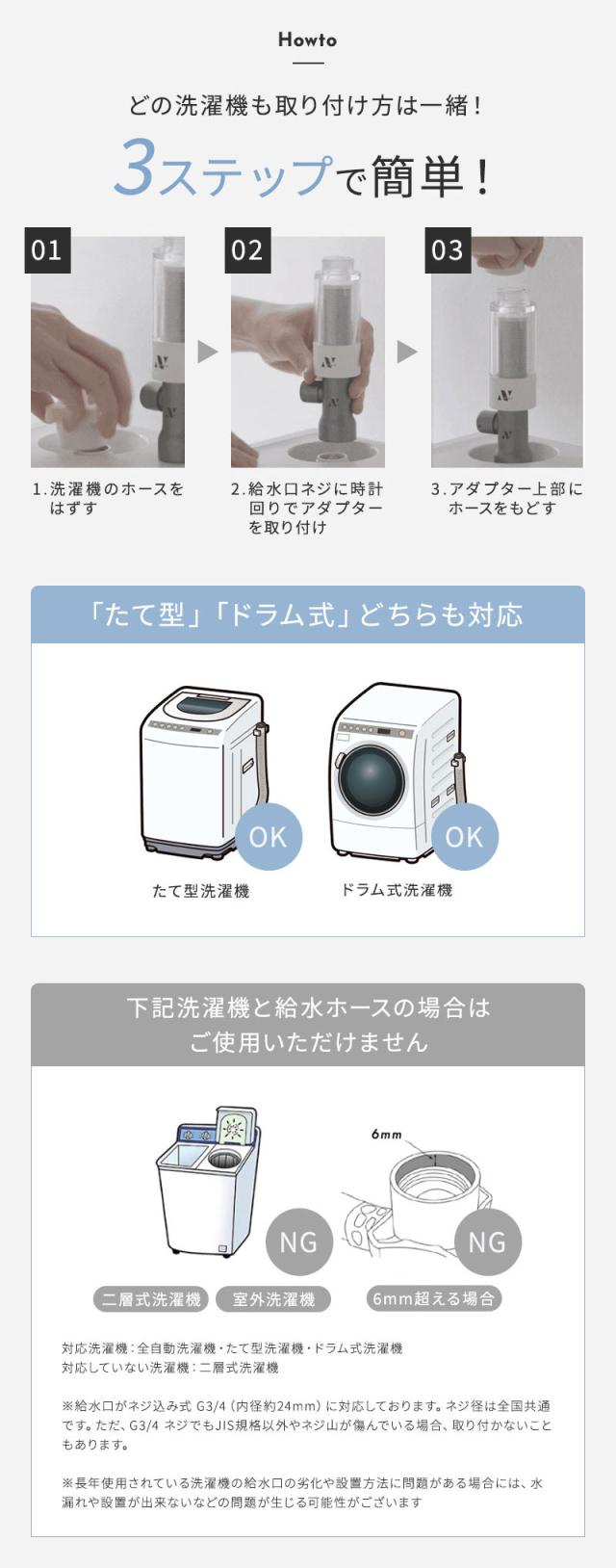 ノーエンド オーガニックファインバブル 洗濯機アダプター