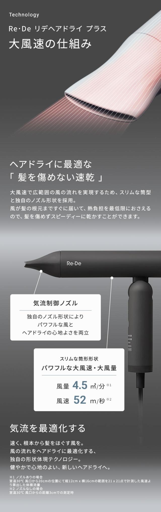 リデ ヘアドライヤー プラス