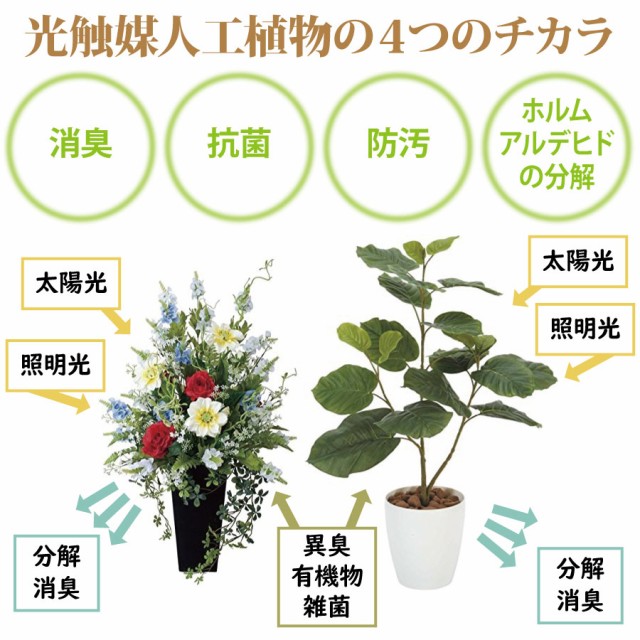 オンライン直接配達 光触媒 人工観葉植物 ウォールグリーン フェイク