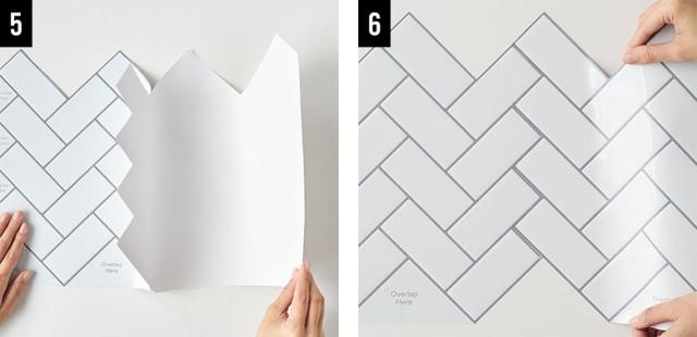 端から台紙をめくりながら、貼り付けていきます。