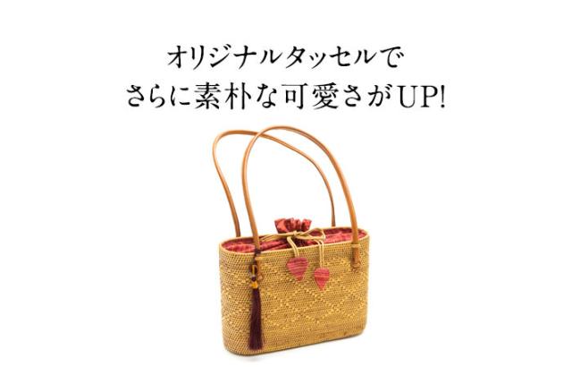 かごバッグ バッグ アジアン アタ タッセル