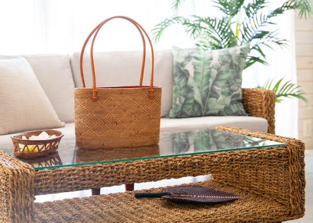 アタ かごバッグ トートバッグ カゴバッグ 夏 アジアンバッグ バスケット バリ アジアン雑貨