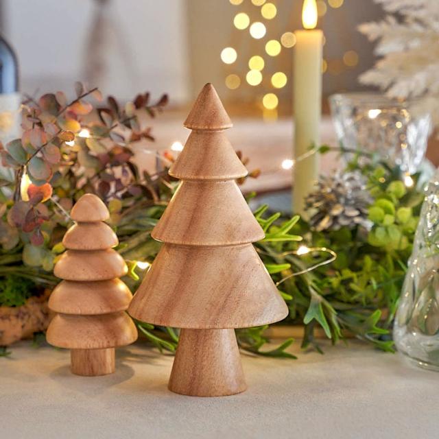 木のぬくもりと可愛らしさを飾る ウッドツリーオブジェ