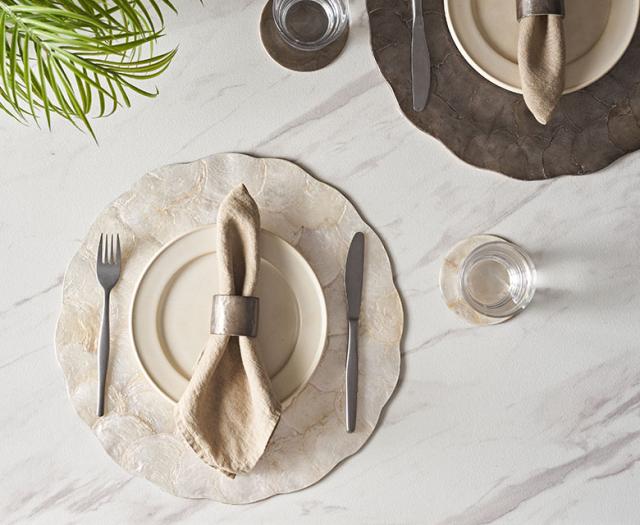 カピスシェルのプレースマット