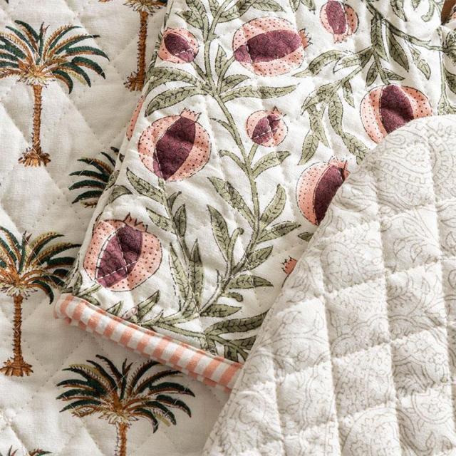 ブロックプリントの耐熱グローブ