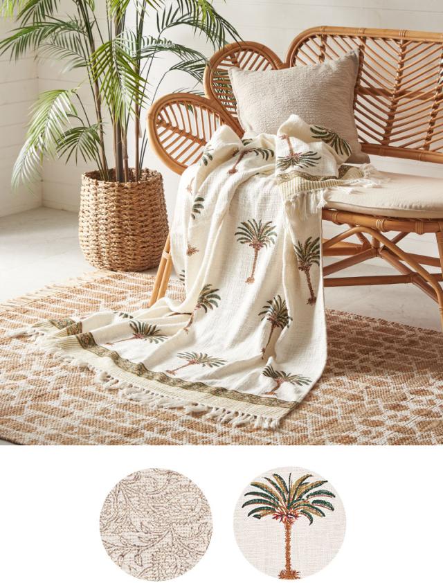 アジアンテイストな大判ブランケット