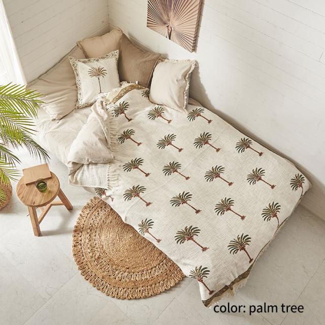 リゾートデザインの大判ブランケット
